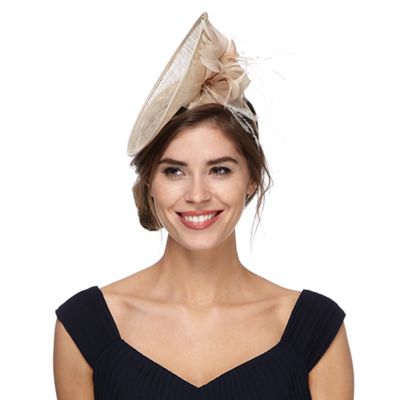 Brown feather fascinator